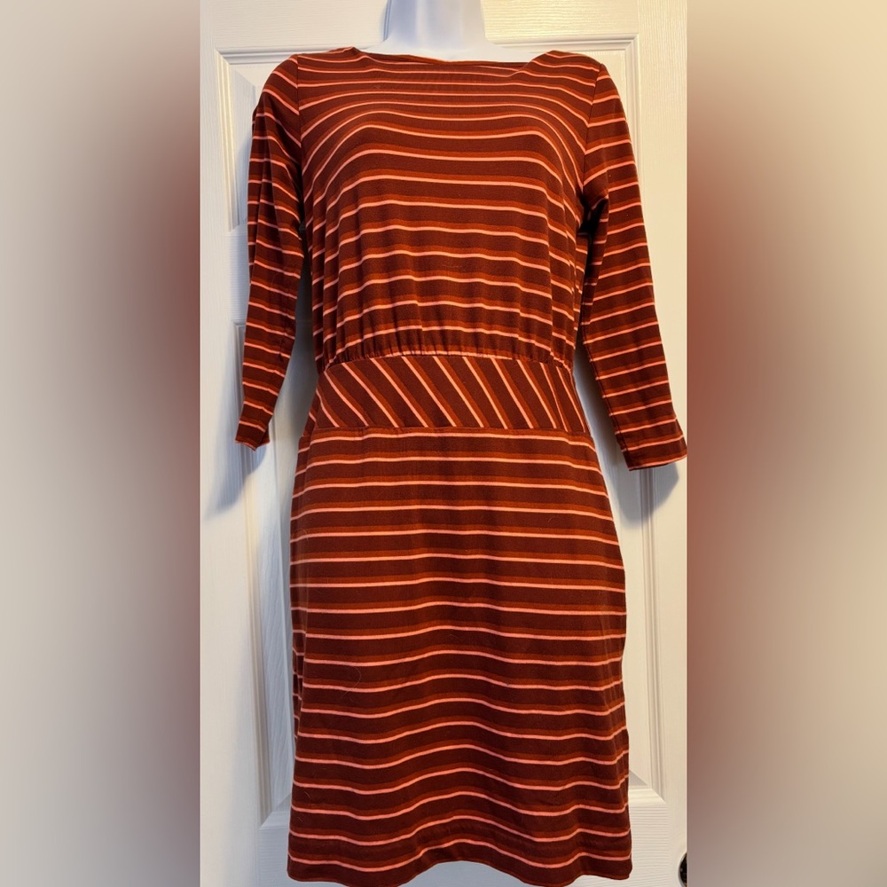 Striped Brown Dress